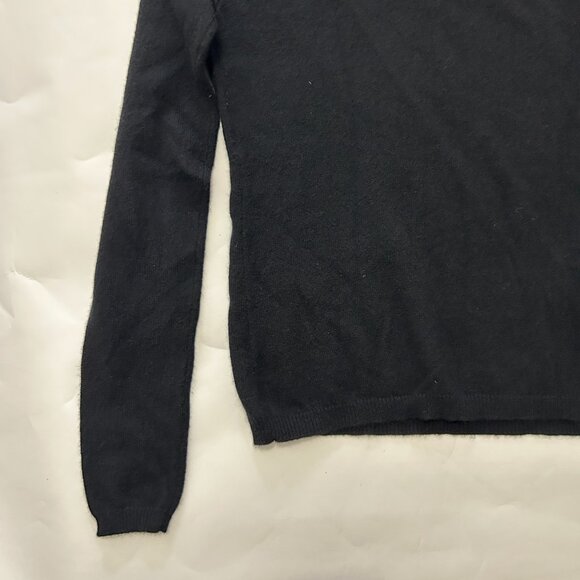 Vintage trixie + LULU 100% Cashmere sweater womens sz M Black v neck long sleeve - Picture 12 of 12